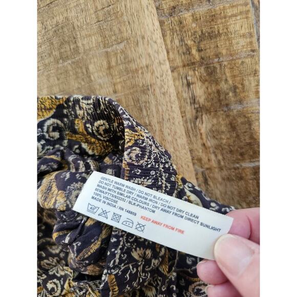 Fat Face Bengal Tiger Paisley Wide Leg Pants Women's Size 12 Hippy Bohemian - Picture 6 of 9